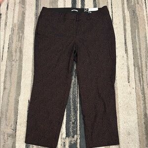 Brown Paisley Print Pants- Land Bryant
